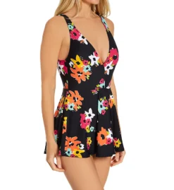 Anne Cole Island Bloom Plunge Swim Dress 20MD60I