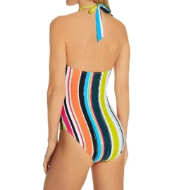 Anne Cole Clear Water Stripe Halter One Piece Swimsuit 20MO07C -Allure Wear Shop anne cole anne01 20mo07c bs