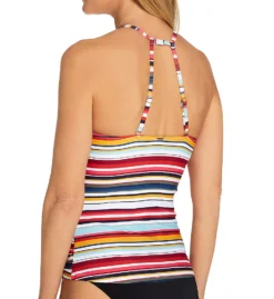 Anne Cole Boardwalk Stripe High Neck Tankini Swim Top 21MT20B -Allure Wear Shop anne cole anne01 21mt20b bs
