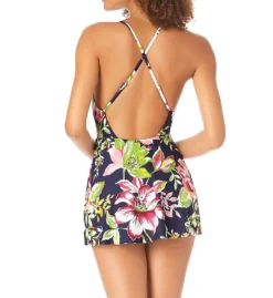 Anne Cole Tropical Bloom Surplice Maillot Swim Dress MD61061 -Allure Wear Shop anne cole anne01 md61061 bs