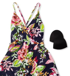 Anne Cole Tropical Bloom Surplice Maillot Swim Dress MD61061 -Allure Wear Shop anne cole anne01 md61061 cs6