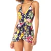 Anne Cole Tropical Bloom Surplice Maillot Swim Dress MD61061 -Allure Wear Shop anne cole anne01 md61061 gs