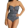 Anne Cole Plaid Bandeau Shirred Keyhole One Piece Swimsuit MO03783 -Allure Wear Shop anne cole anne01 mo03783 gs