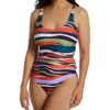 Anne Cole Sandy Waves Scoop Neck Bra Back One Piece Swimsuit MO05385