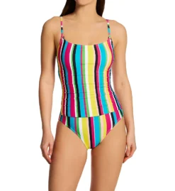 Anne Cole Lawn Chair Shirred Maillot One Piece Swimsuit MO05784