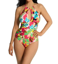 Anne Cole Cabana Party High Neck One Piece Swimsuit MO06465