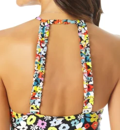 Anne Cole Flower Field Print Key Hole High Neck Swimsuit MO06469 -Allure Wear Shop anne cole anne01 mo06469 cs1