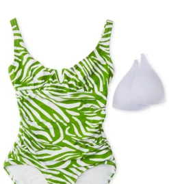 Anne Cole Zebra V-Wire One Piece Swimsuit MO07064 -Allure Wear Shop anne cole anne01 mo07064 cs6