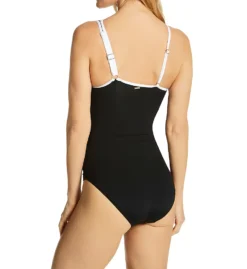 Anne Cole Meshing Around Shirred One Shoulder Swimsuit MO07101 -Allure Wear Shop anne cole anne01 mo07101 cs1