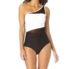 Anne Cole Meshing Around Shirred One Shoulder Swimsuit MO07101 -Allure Wear Shop anne cole anne01 mo07101 gs