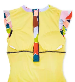 Anne Cole Petal Party Flutter Sleeve Zip One Piece Swimsuit MO07950 -Allure Wear Shop anne cole anne01 mo07950 cs5