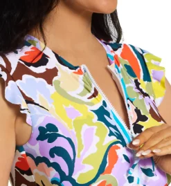 Anne Cole Kashmir Paisley Flutter Sleeve Zip 1 Pc Swimsuit MO0796 -Allure Wear Shop anne cole anne01 mo0796 cs1