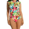 Anne Cole Cabana Party Flutter Zip One Piece Swimsuit MO07965