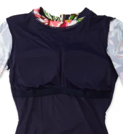 Anne Cole Tropical Bloom Long Sleeve One Piece Swimsuit MO08361 -Allure Wear Shop anne cole anne01 mo08361 cs5