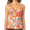Anne Cole Splash Garden Twist Front Tankini Swim Top MT20174 -Allure Wear Shop anne cole anne01 mt20174 gs