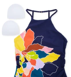 Anne Cole Petal Party High Neck Tankini Swim Top MT20650 -Allure Wear Shop anne cole anne01 mt20650 cs6