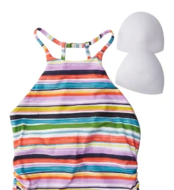 Anne Cole Painted Sky Stripe High Neck Tankini Swim Top MT20684 -Allure Wear Shop anne cole anne01 mt20684 cs5