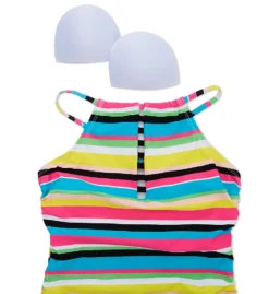 Anne Cole Lawn Chair Tab Front High Neck Tankini Swim Top MT29584 -Allure Wear Shop anne cole anne01 mt29584 cs6