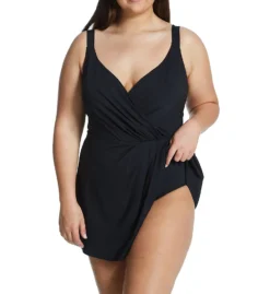 Anne Cole Plus Size Live In Color Surplice Mio Swim Dress PD61001 -Allure Wear Shop anne cole anne01 pd61001 cs1