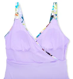 Anne Cole Plus Size Kashmir Paisley Surplice 1 Pc Swim Dress PD6106 -Allure Wear Shop anne cole anne01 pd6106 cs5