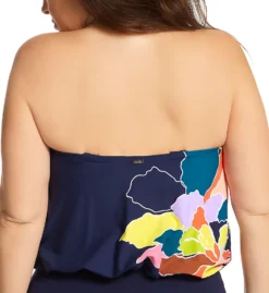Anne Cole Plus Size Petal Party Strapless 1 Pc Swimsuit PO06150 -Allure Wear Shop anne cole anne01 po06150 cs2