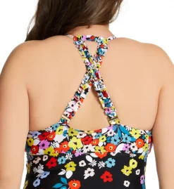 Anne Cole Plus Size Flower Field Keyhole High Neck Swimsuit PO06469 -Allure Wear Shop anne cole anne01 po06469 cs1