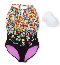 Anne Cole Plus Size Flower Field Keyhole High Neck Swimsuit PO06469 -Allure Wear Shop anne cole anne01 po06469 cs6