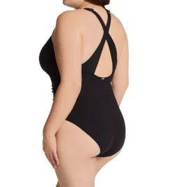 Anne Cole Plus Size Live In Color Shirred V-Neck Swimsuit PO09101 -Allure Wear Shop anne cole anne01 po09101 bs