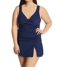 Anne Cole Plus Size Live In Color Twist OTS Tankini Swim Top PT20101 -Allure Wear Shop anne cole anne01 pt20101 cs2