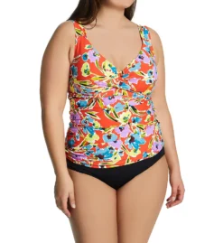 Anne Cole Plus Size Splash Garden Twist Tankini Swim Top PT20174 -Allure Wear Shop anne cole anne01 pt20174 cs1