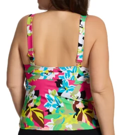 Anne Cole Plus Size Cabana Party Tri Tankini Swim Top PT24665 -Allure Wear Shop anne cole anne01 pt24665 bs