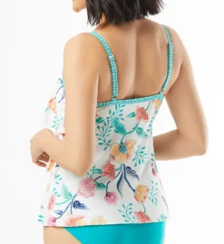 Beach House Floral Fantasy Jane Ruffle Tankini Swim Top H04025 -Allure Wear Shop beach house beah01 h04025 bs