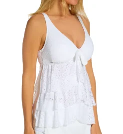 Beach House Crochet Soleil Layla Ruffle Bow Tankini Swim Top H65936