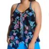 Beach House Woman Floral Fantasy Kerry Mesh Layer Tankini Swim Top HW04355 -Allure Wear Shop beach house woman bhw01 hw04355 gs