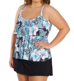 Beach House Woman Bohemian Bloom Jane Ruffle Tankini Swim Top HW11096 -Allure Wear Shop beach house woman bhw01 hw11096 cs1