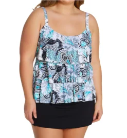 Beach House Woman Bohemian Bloom Jane Ruffle Tankini Swim Top HW11096 -Allure Wear Shop beach house woman bhw01 hw11096 cs2