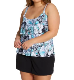 Beach House Woman Bohemian Bloom Jane Ruffle Tankini Swim Top HW11096 -Allure Wear Shop beach house woman bhw01 hw11096 cs3