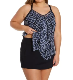 Beach House Woman Plus Size Paloma Beach Emma Pull On Swim Skirt HW58058 -Allure Wear Shop beach house woman bhw01 hw58058 cs4