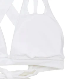 Becca Color Code Skylar White Halter Swim Top 633137 -Allure Wear Shop becca bec01 633137 cs6