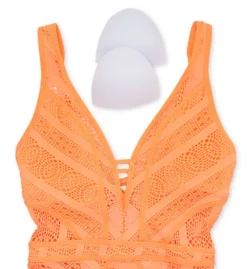 Becca Color Play Show & Tell Plunge One Piece Swimsuit 711037 -Allure Wear Shop becca bec01 711037 cs5