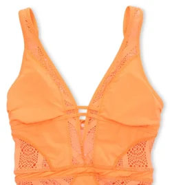 Becca Color Play Show & Tell Plunge One Piece Swimsuit 711037 -Allure Wear Shop becca bec01 711037 cs6