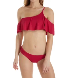 Becca Color Splash One Shoulder Ruffle Swim Top 863287 -Allure Wear Shop becca bec01 863287 cs1