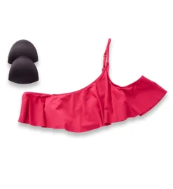 Becca Color Splash One Shoulder Ruffle Swim Top 863287 -Allure Wear Shop becca bec01 863287 cs2