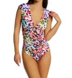 Bleu Rod Beattie Party Animal Cap Sleeve Mio One Piece Swimsuit A23206 -Allure Wear Shop bleu rod beattie bleu01 a23206 fs