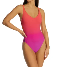Bleu Rod Beattie Cool Breeze Lace Down OTS Mio One Piece Swimsuit B23249