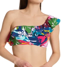Bleu Rod Beattie On A Brighter Note Ruffle One Shoulder Swim Top BN22108
