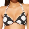 Bleu Rod Beattie Let's Get Dotty Halter Underwire Bra Swim Top D21354 -Allure Wear Shop bleu rod beattie bleu01 d21354 gs