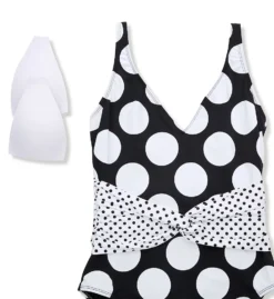 Bleu Rod Beattie Let's Get Dotty Plunge Mio One Piece Swimsuit D21793 -Allure Wear Shop bleu rod beattie bleu01 d21793 cs6
