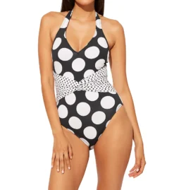 Bleu Rod Beattie Let's Get Dotty Plunge Mio One Piece Swimsuit D21793