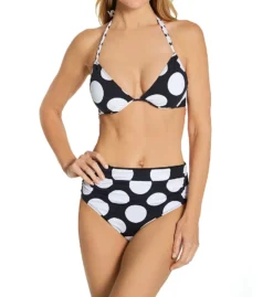Bleu Rod Beattie Let's Get Dotty High Waist Shirred Swim Bottom D21924 -Allure Wear Shop bleu rod beattie bleu01 d21924 cs2
